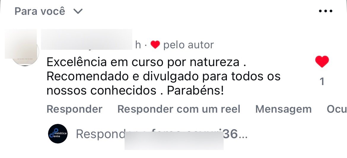 Depoimento via Instagram sobre o curso Fluxo Digital