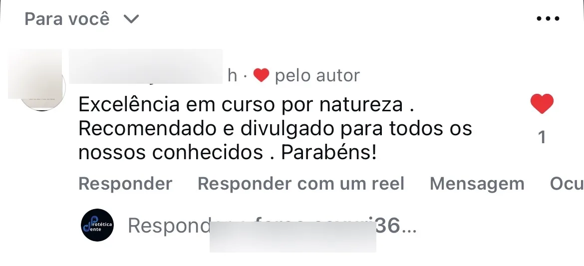 Depoimento via Instagram sobre o curso Fluxo Digital